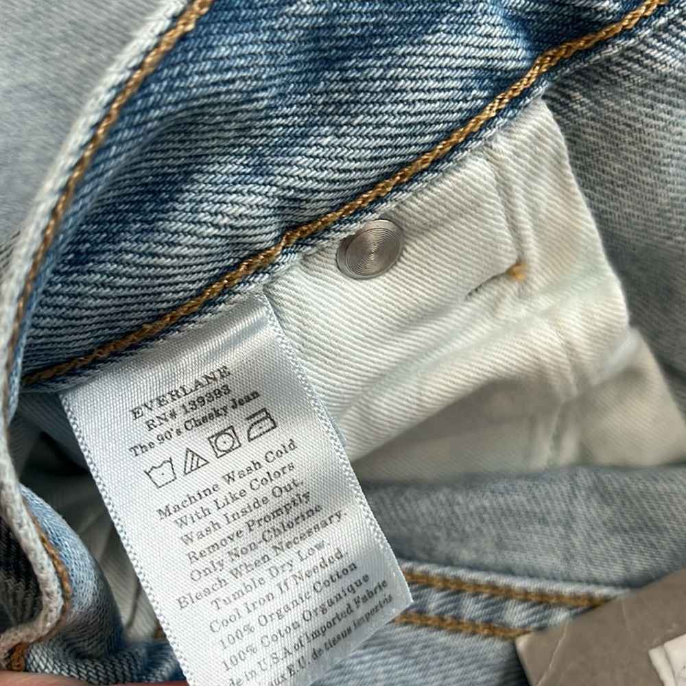 Everlane NWT The 90’s Cheeky Jeans‎ Denim High Waist Straight Women’s 33 - Picture 13 of 13